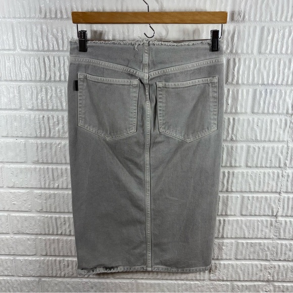 Haikure Tiger Pencil Skirt Denim Shifting Grey 24 00 - Picture 5 of 8